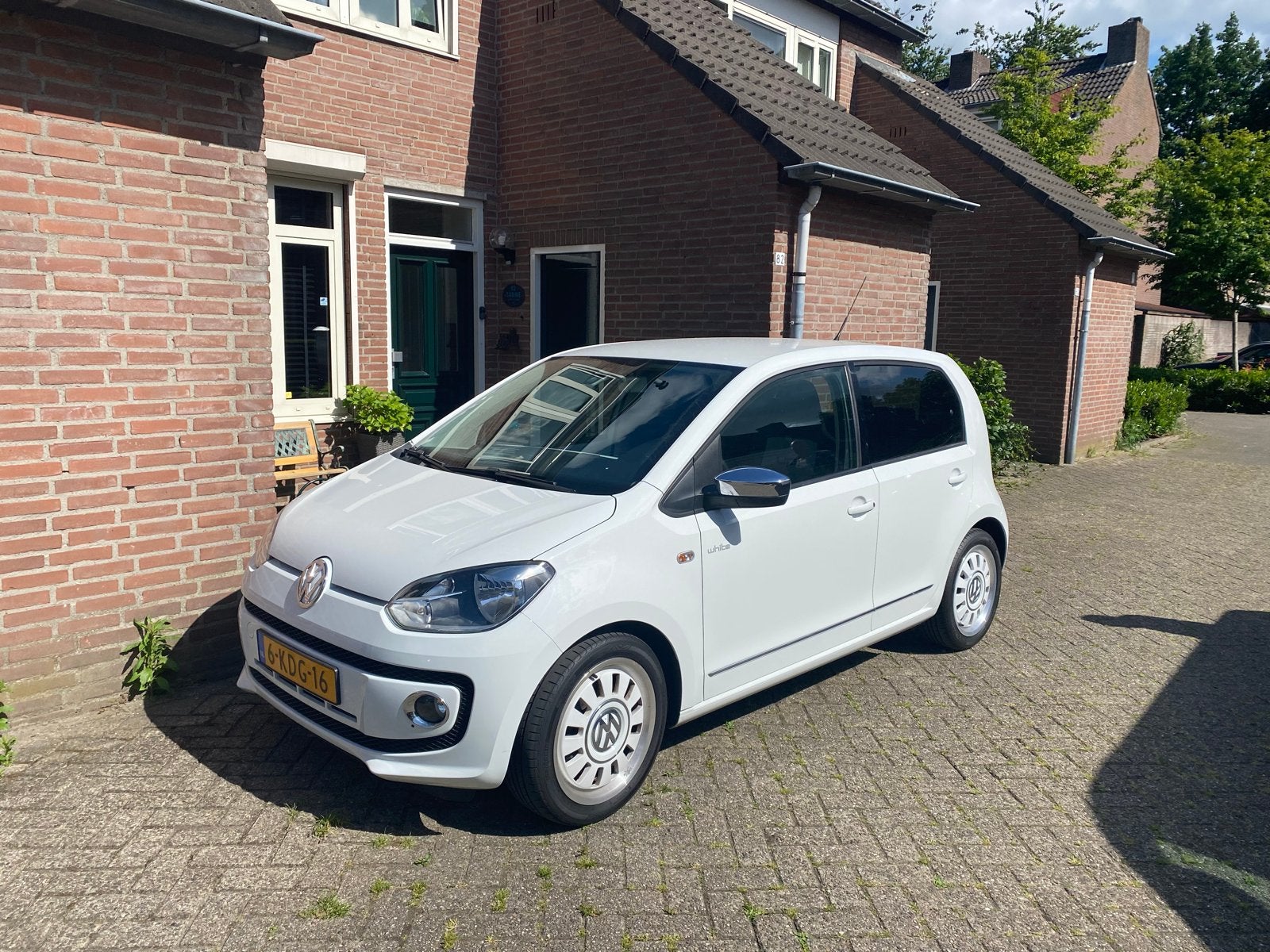 Volkswagen up! | Parkeersensoren | 1.0 55KW AUT 2013 Wit, Auto's, Voorwielaandrijving, Stof, 74 pk, Up!