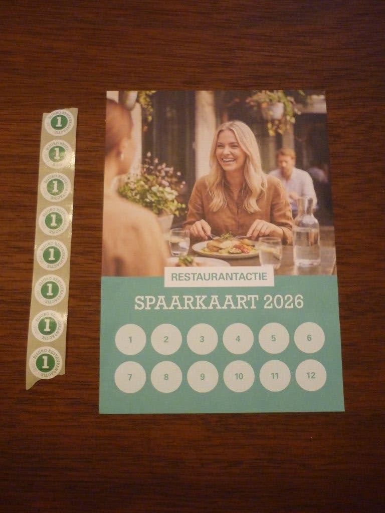 8 Sligro zegels restaurantactie, restaurant zegel, Ophalen of Verzenden, Winkel, Super of Benzinepomp, Zegels, Bonnen of Punten