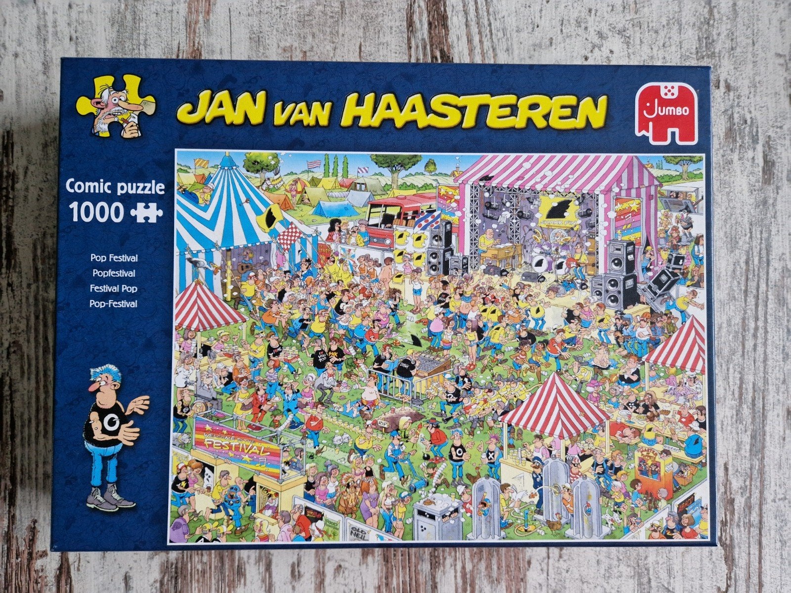 Jan van Haasteren puzzel Popfestival, Hobby en Vrije tijd, Denksport en Puzzels, Ophalen of Verzenden, 500 t/m 1500 stukjes, Zo goed als nieuw