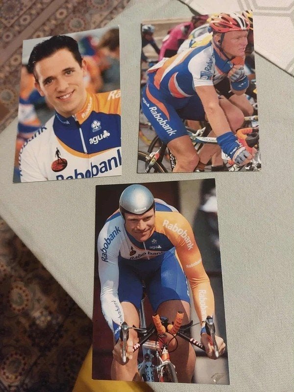 3 Wielerkaarten : Rabobank, Verzenden, Gebruikt, Overige sporten, Poster, Plaatje of Sticker