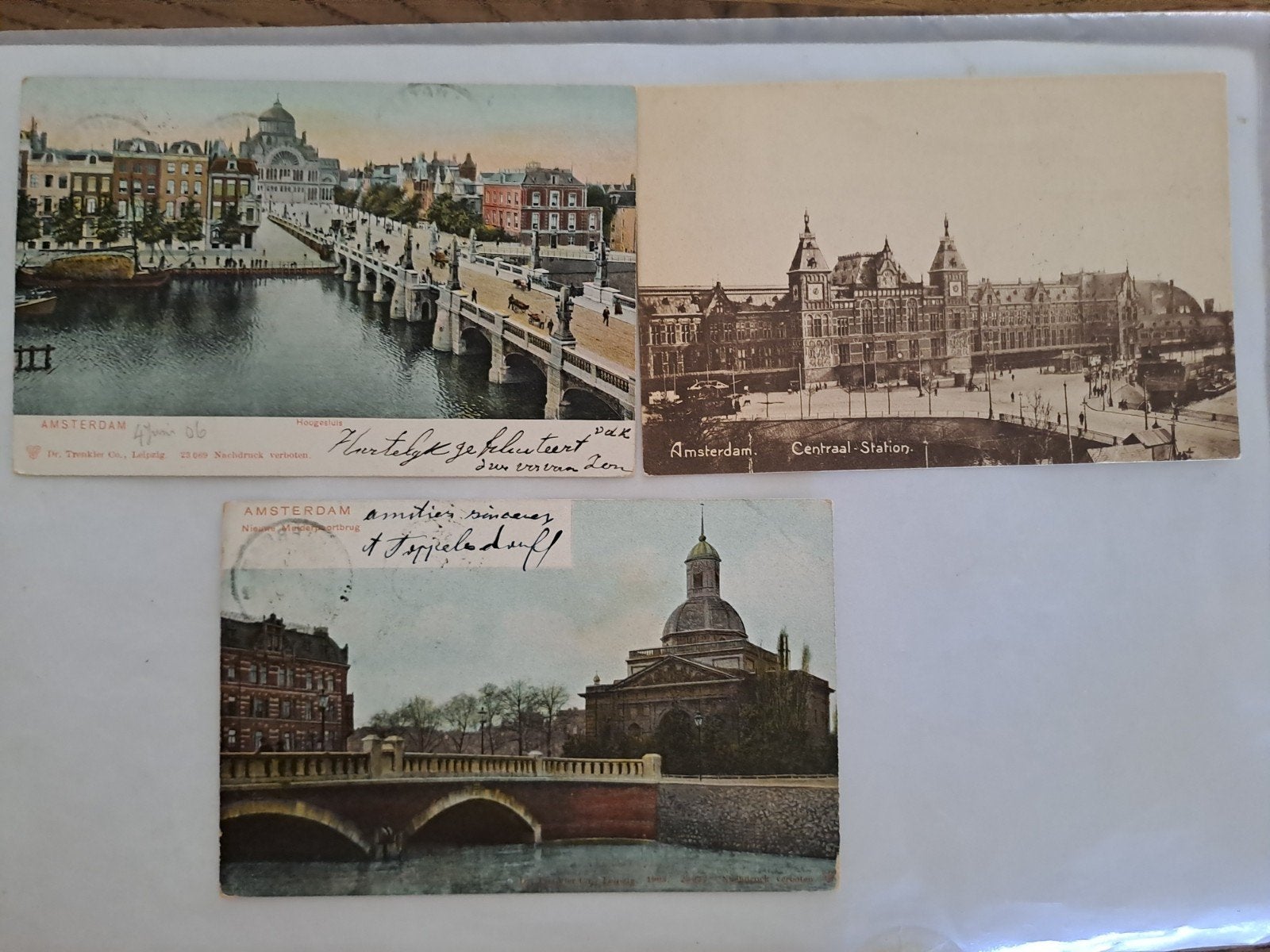 Amsterdam 3 kaarten, Ophalen of Verzenden, Voor 1920, Noord-Holland