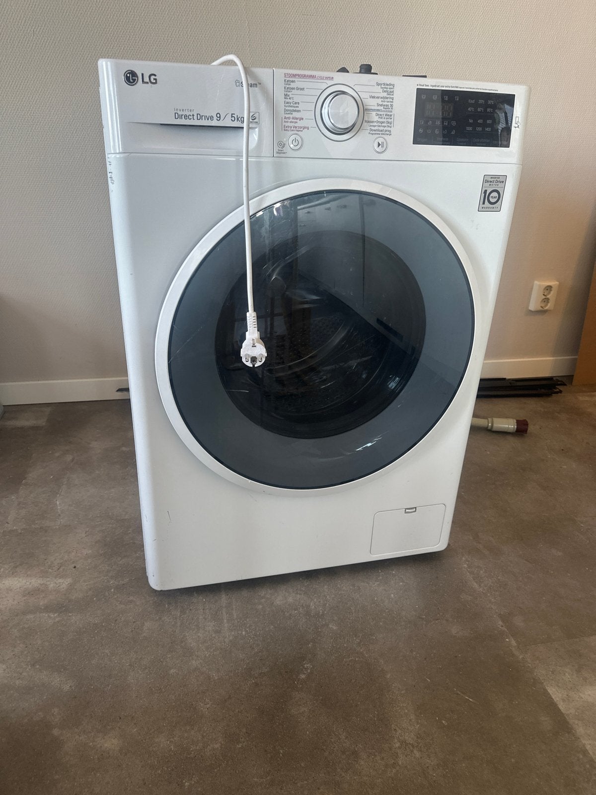 LG Direct Drive 9/5 kg combi wasmachine, Ophalen, 1200 tot 1600 toeren, 8 tot 10 kg, Zo goed als nieuw
