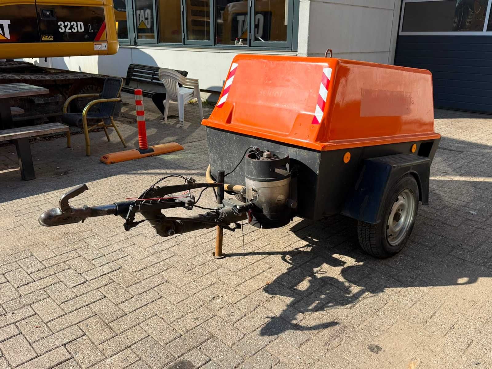1985 Ingersoll Rand P100-A-WD Compressor Aanhangwagen, Auto diversen, Gebruikt