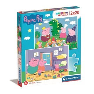 Clementoni: Peppa Pig 2x 20 stukjes, 2 tot 4 jaar, 10 tot 50 stukjes, ., Nieuw