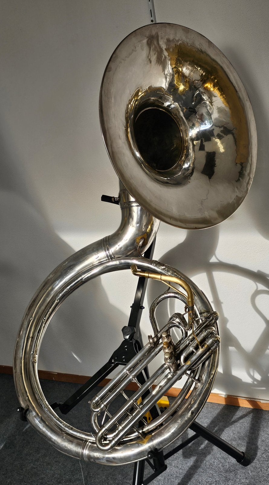 1938 York USA Line lightgewicht Bes Sousafoon Tuba Bas, Ophalen, Gebruikt, Koperblazer