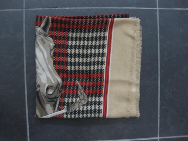 Franco Laurenti sjaal, vintage paarden paardensport polo, Maat 38/40 (M), Ophalen of Verzenden, Zo goed als nieuw, Franco laurenti