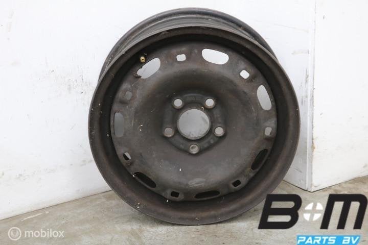 1 losse 14 inch stalen velg VW Polo 9N 6Q0601027P, Gebruikt, Velg(en)