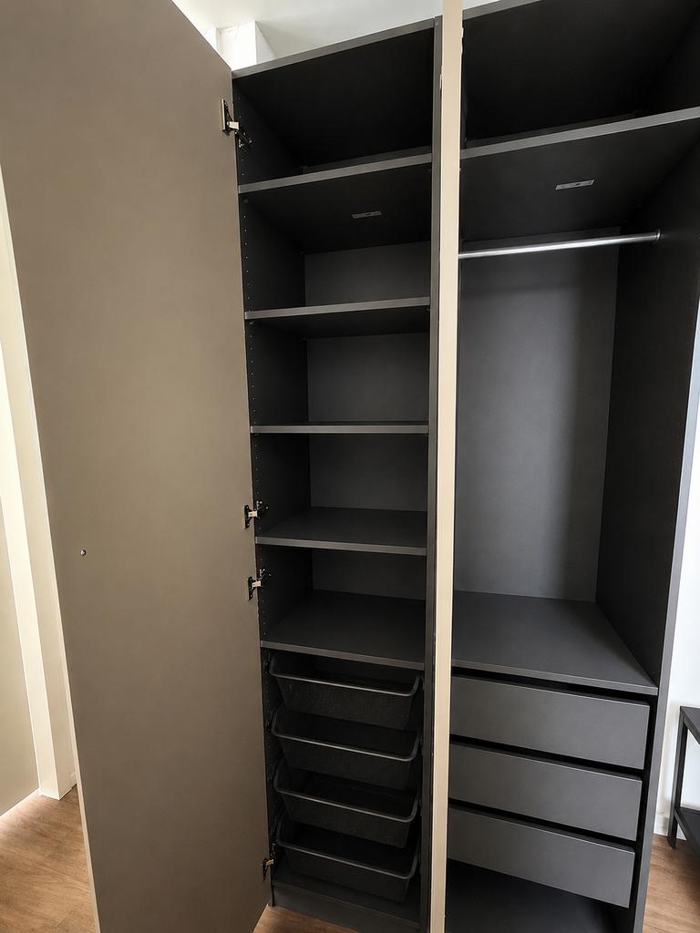 Ikea Pax kasten grijs 2x (236x50x58) zonder deuren, Ophalen, Overige materialen, 100 tot 150 cm, 200 cm of meer