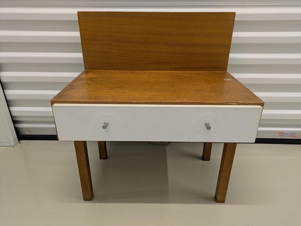 Nachtkastje Vintage Kast Jaren 60 Ladekast Simpla Lux, Ophalen of Verzenden, Minder dan 45 cm