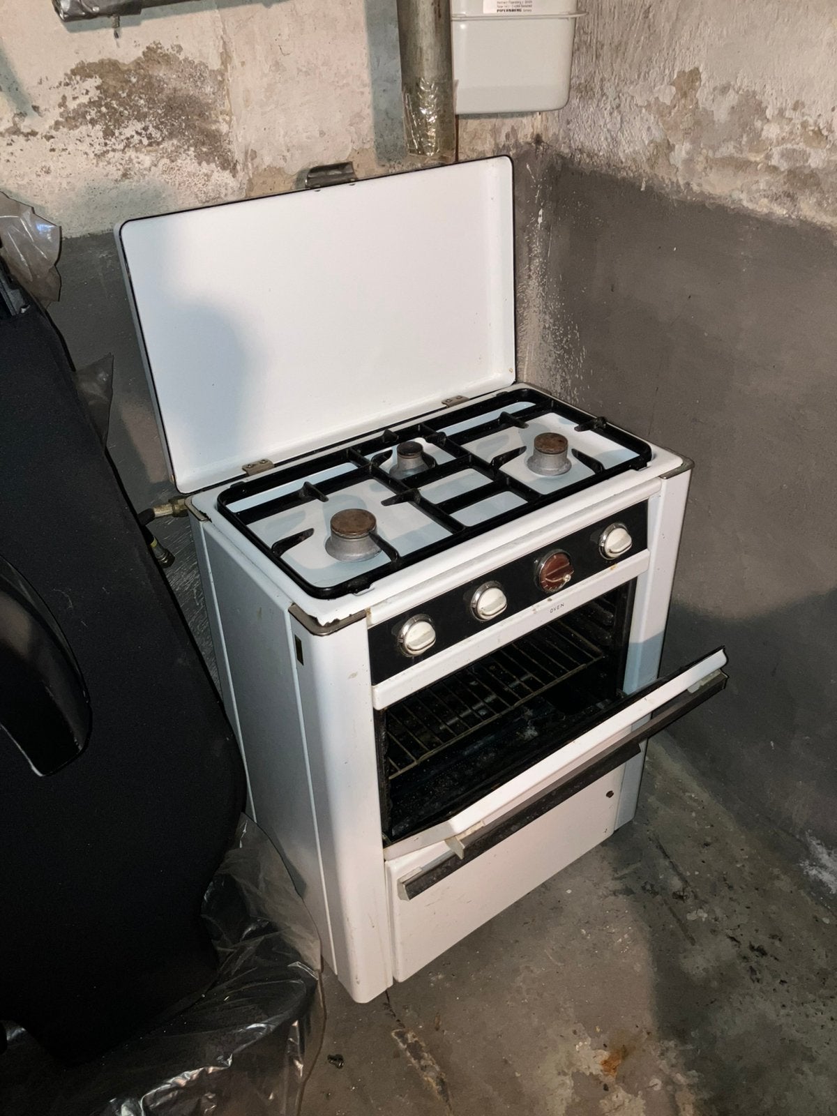 Vrijstaand retro Atag 3 pits gasfornuis met gasoven, Ophalen, Gebruikt