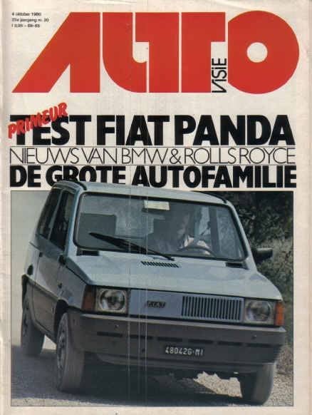Autovisie 20 1980 : Fiat Panda 45 - Volvo 244 Turbo - BMW 5, Ophalen of Verzenden, Gelezen, Algemeen