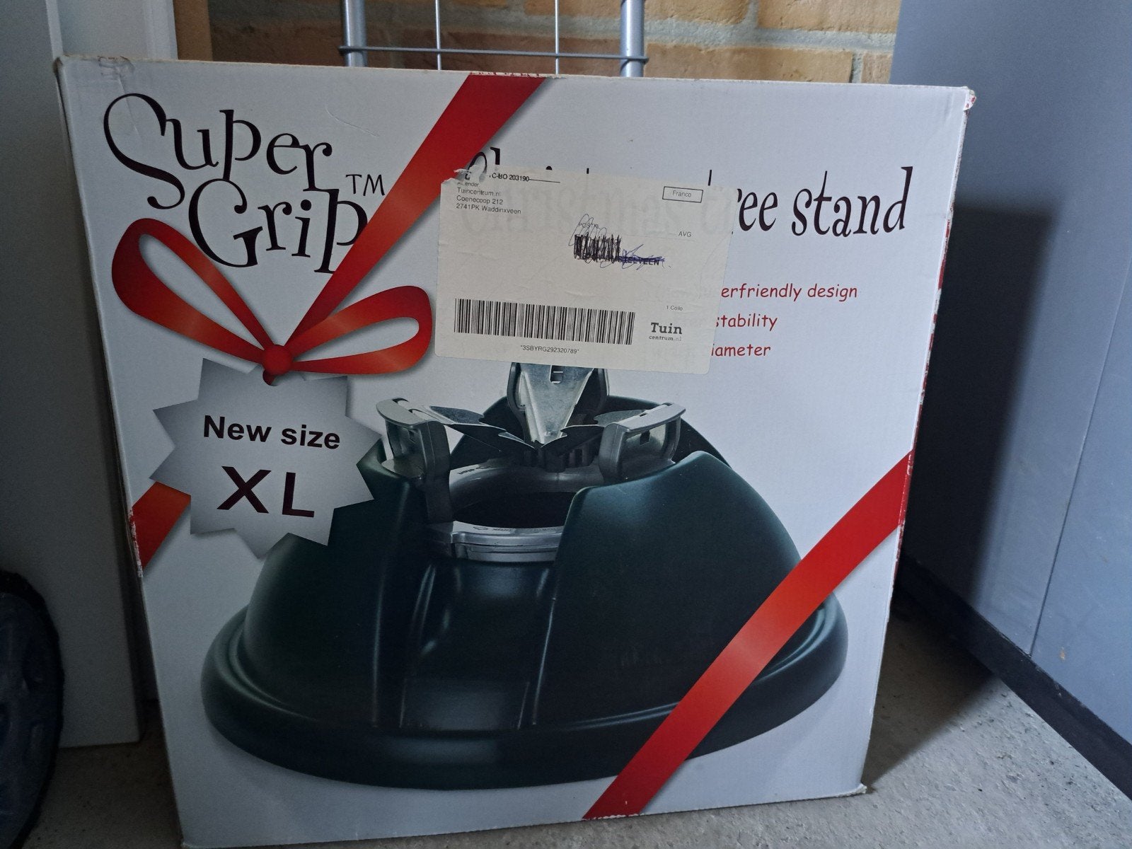 SuperGrip XL Kerstboomstandaard - Nieuw in doos, Tuin en Terras, Ophalen of Verzenden