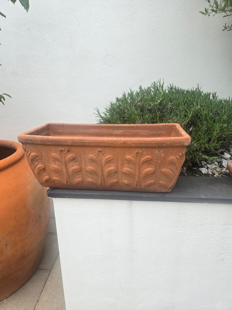 Italiaanse terracotta plantenbak, Ophalen of Verzenden, Rechthoekig, Steen