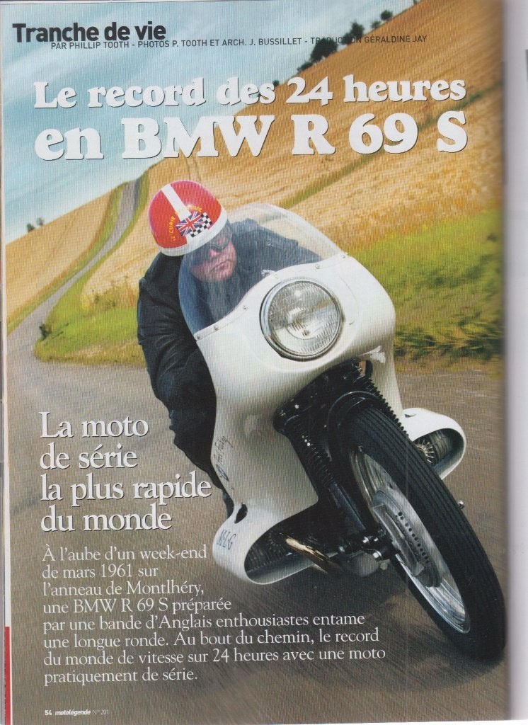 Motorcycle BMW R 69S  24 Hours record classic bike, Verzenden, Gelezen