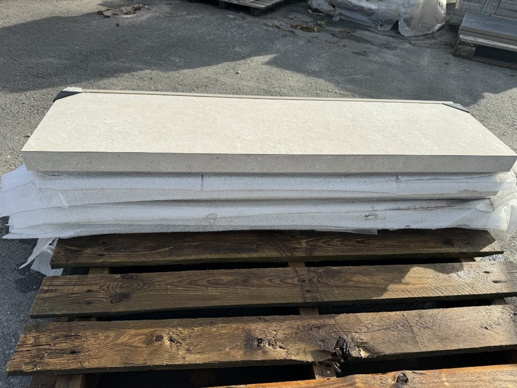 Keramische randtegels 30x120x2/5 cm Calcare Ivory/Beige, Ophalen, Nieuw, Overige typen