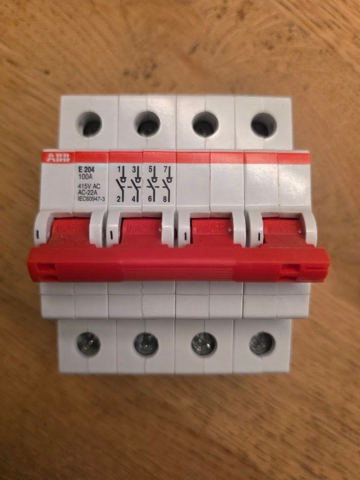 ABB lastscheider 4p. / 100A, Ophalen of Verzenden, Nieuw, ABB, Schakelaar