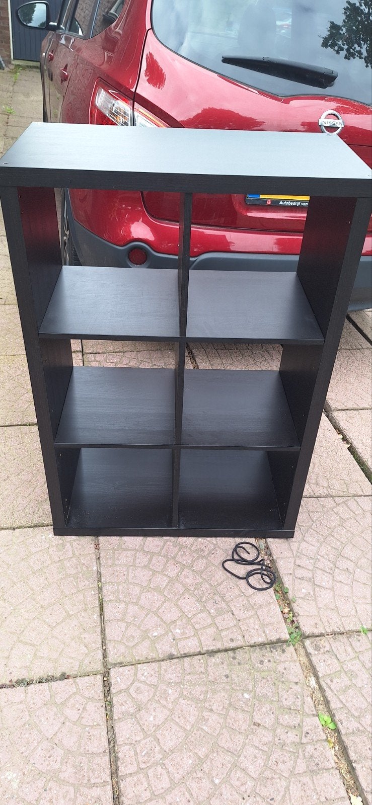 zwarte 6 vakken kast ikea kallax expedit kast, Ophalen, Zo goed als nieuw