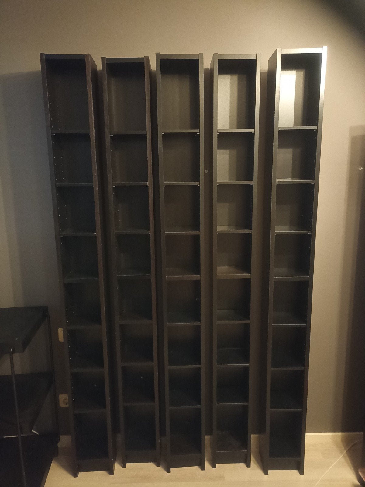 Zwarte CD/DVD kasten - 5 stuks, Ophalen, Gebruikt, 150 discs of meer, Hout