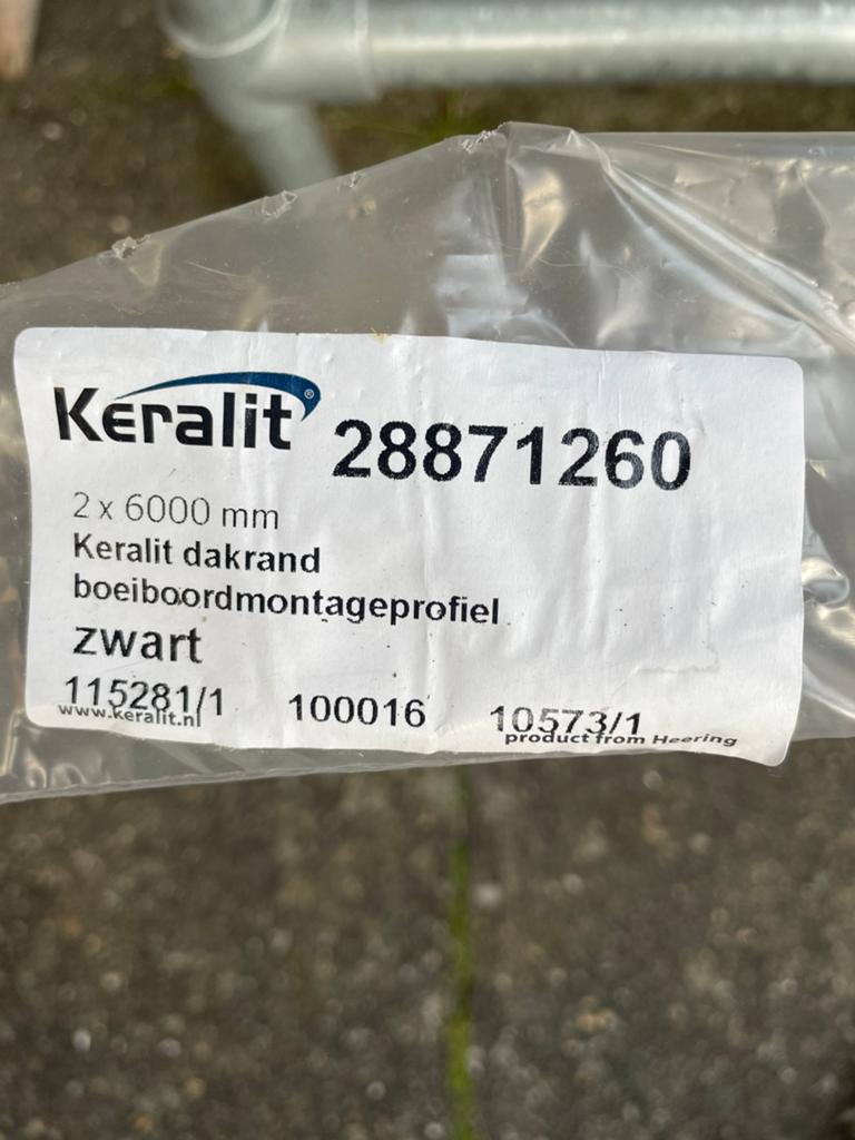 Keralit dak rand boeiboord montage profiel, Ophalen, Pvc, 6 meter of meer, Overige typen