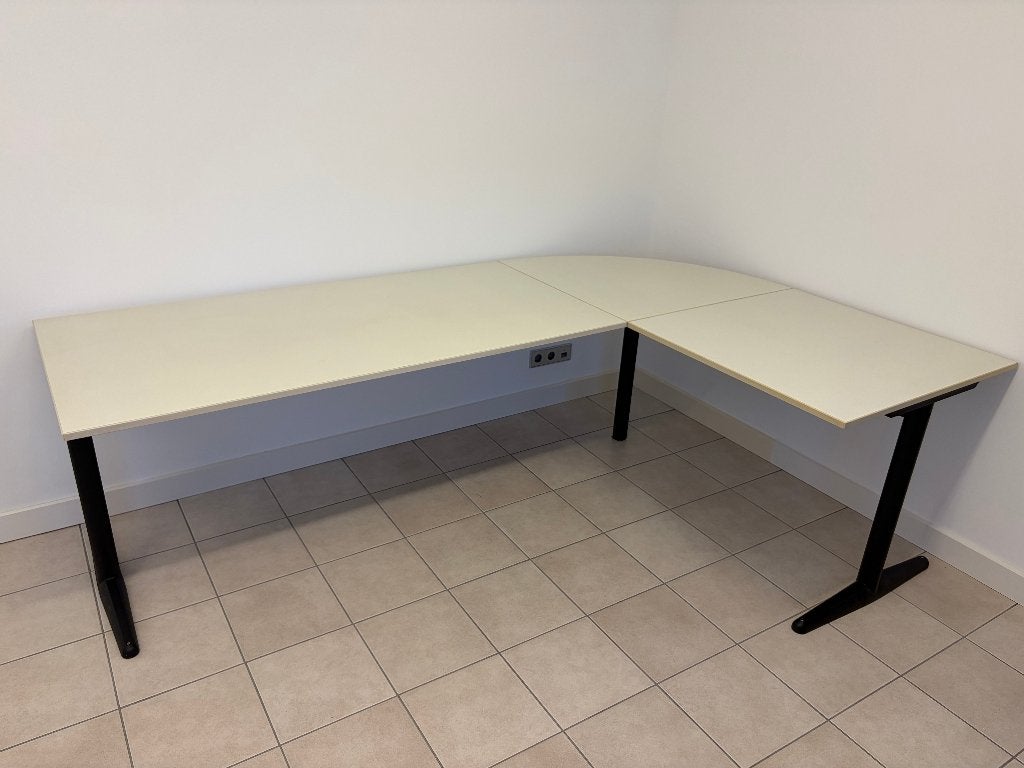 IKEA Effektiv T hoekbureau 80 diep., Ophalen, Demontabel, 160 cm, Gebruikt