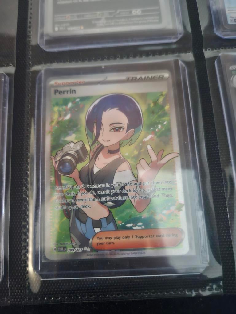Pokemon Perrin 209/167 Twilight Masquerade, Ophalen of Verzenden, Zo goed als nieuw, Losse kaart, Foil
