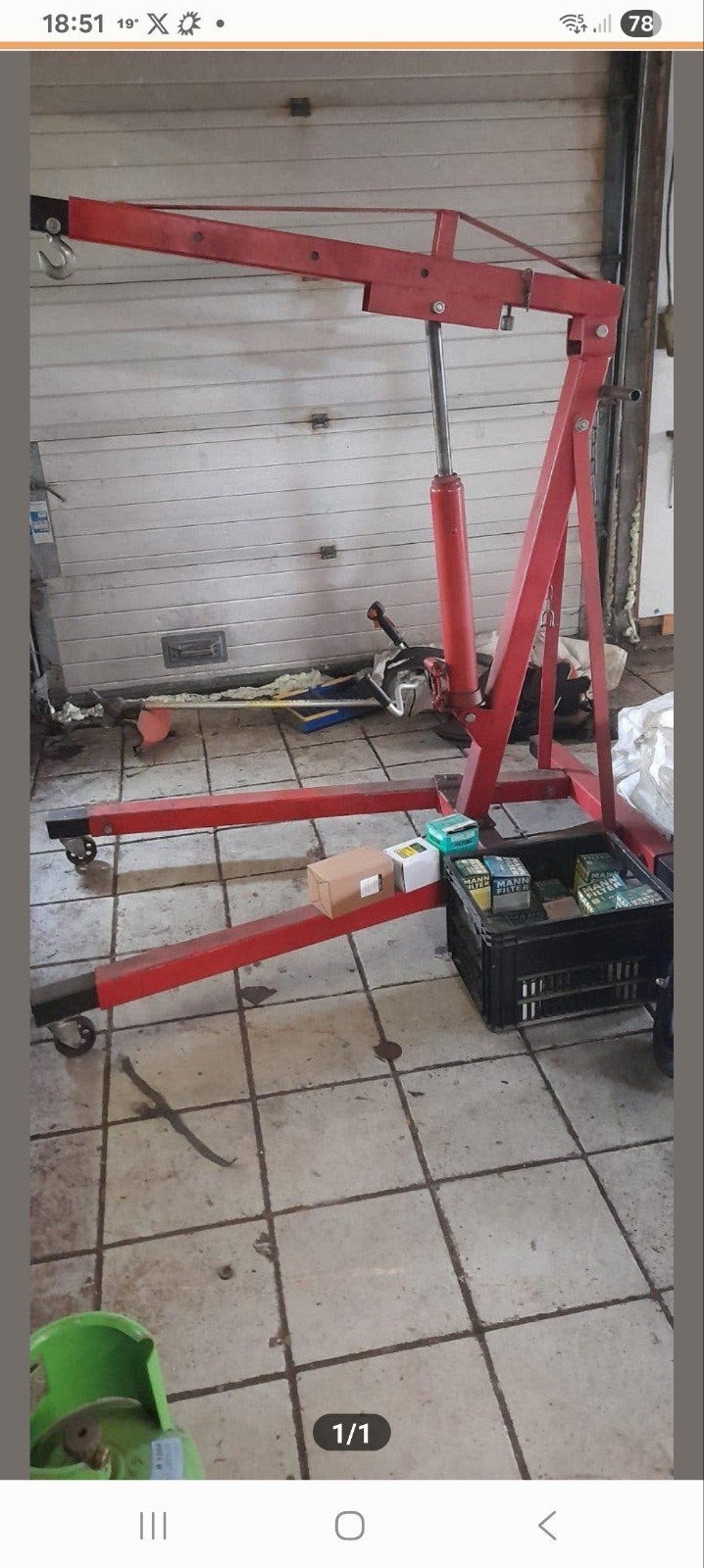 Takel voor motorblokken, Ophalen