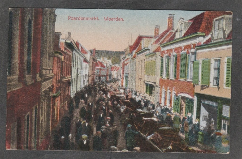 woerden paardenmarkt, Verzenden, 1920 tot 1940, Ongelopen, Utrecht