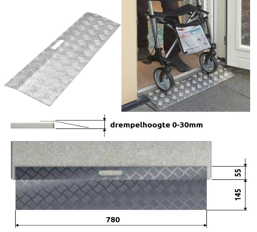 Securecare drempelhulp 3cm hoogte., Verzenden