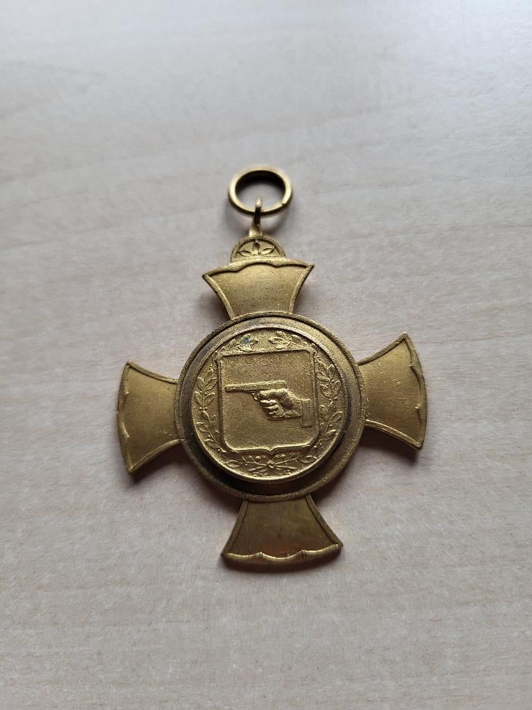 Schietvereniging Oranje Nassau 1961 Pistool medaille, Ophalen of Verzenden, Overige materialen