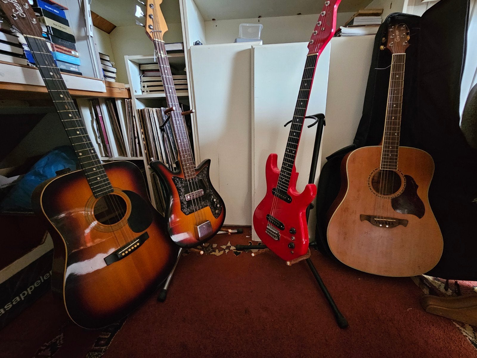 Vintage Basgitaar - Sunburst, Ophalen of Verzenden