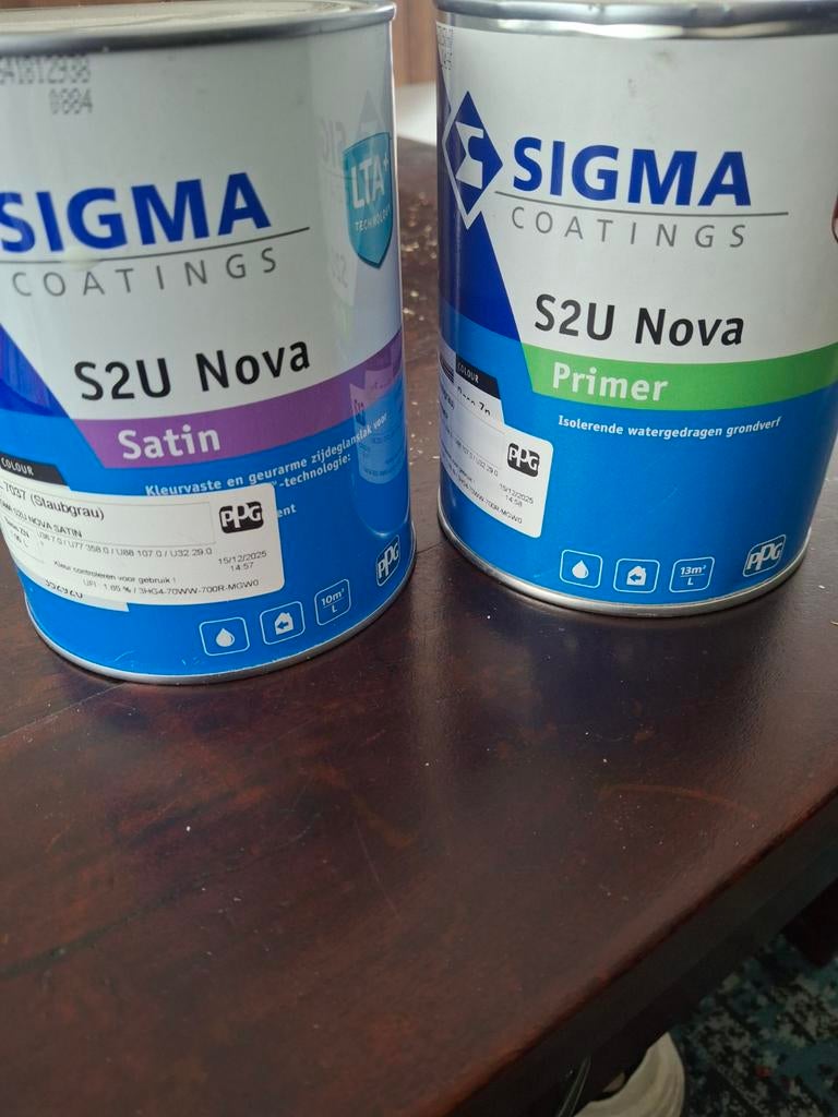 Sigma S2U Nova Satin & Primer - Nieuw, Nieuw, Ophalen of Verzenden, Lak, Grijs
