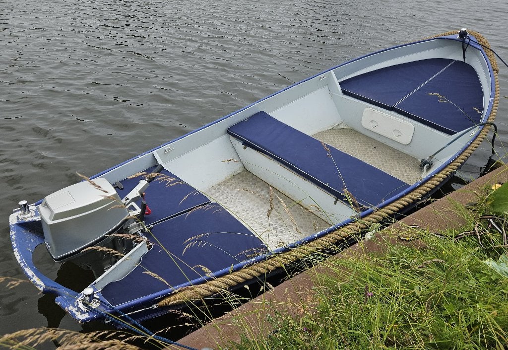 Luxe stalen sloep / stalen vlet met Stille Honda motor, Ophalen, Gebruikt, Staal, 15 pk