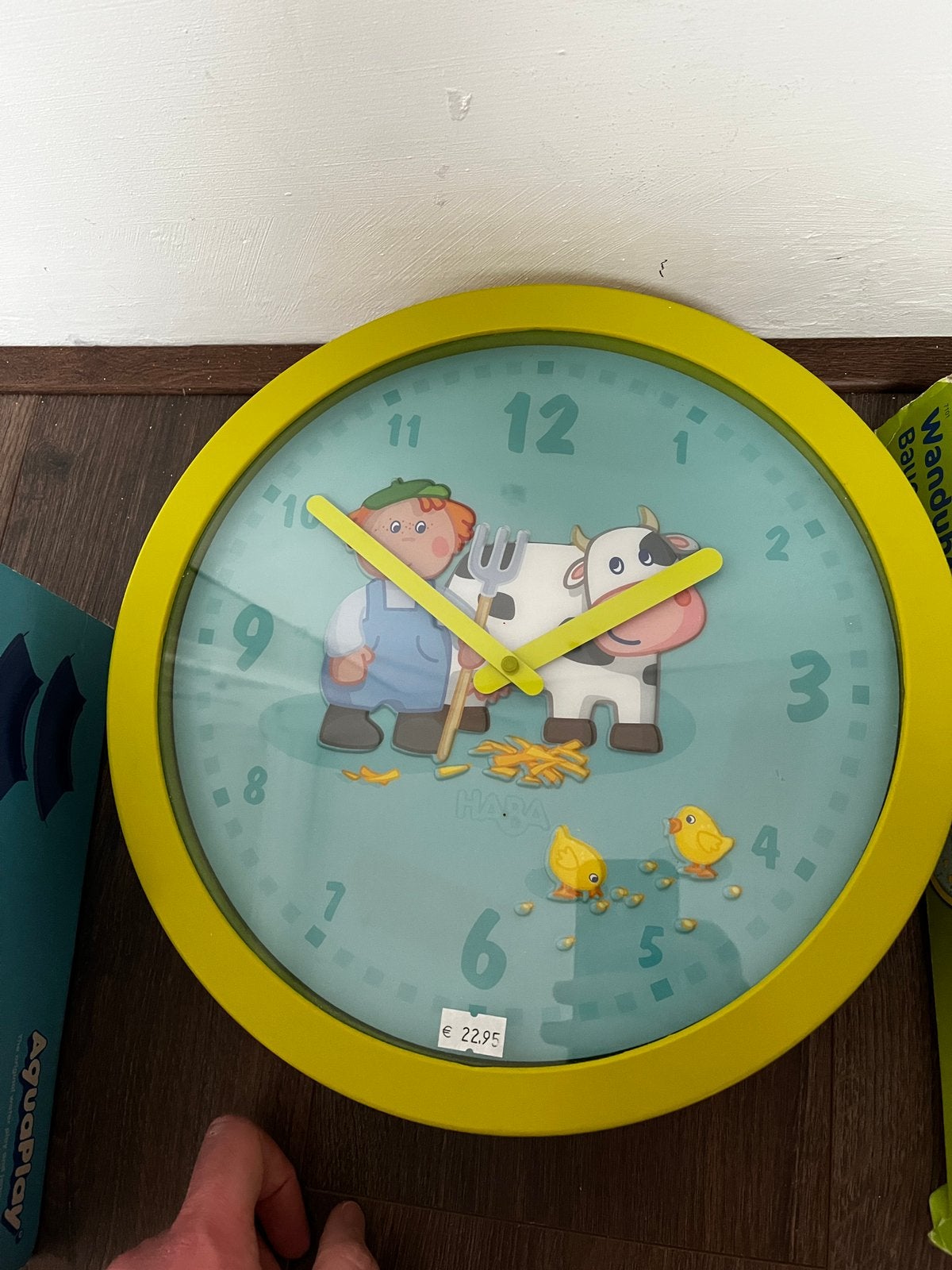 Kinder wandklok boerderij (HABA) – leuk leren klokkijken, Ophalen, Nieuw, Wandklok