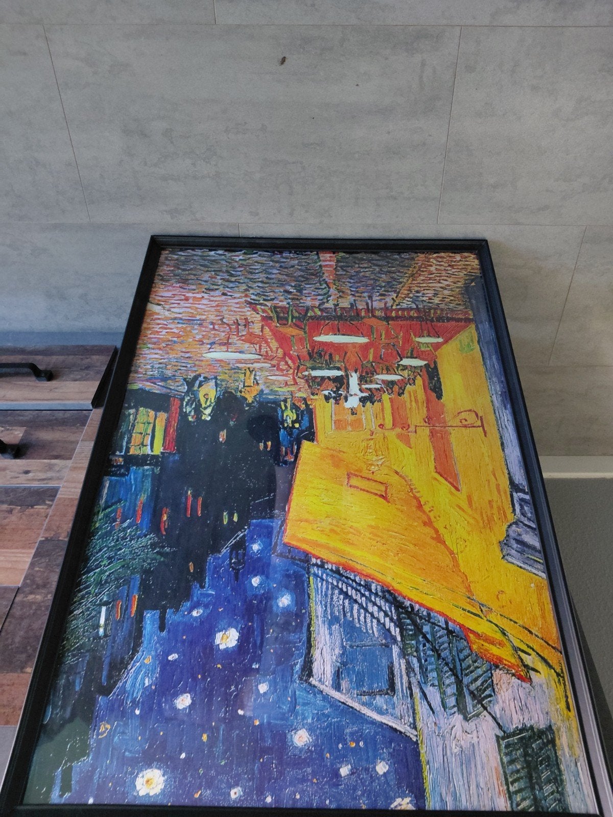 Ingelijste print van Van Gogh's 'Caféterras bij nacht', Ophalen, 50 – 75, Minder dan 50 cm, Gebruikt