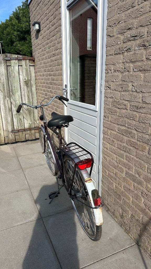 Oude fiets te koop, Fietsen en Brommers, Fietsen | Dames | Damesfietsen, Ophalen, Gebruikt, Terugtraprem, Overige merken