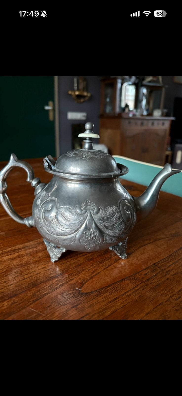 Vintage Marokkaanse theepot - 0,75 liter, Huis en Inrichting, Ophalen of Verzenden, Overige materialen, Overige stijlen, Overige typen
