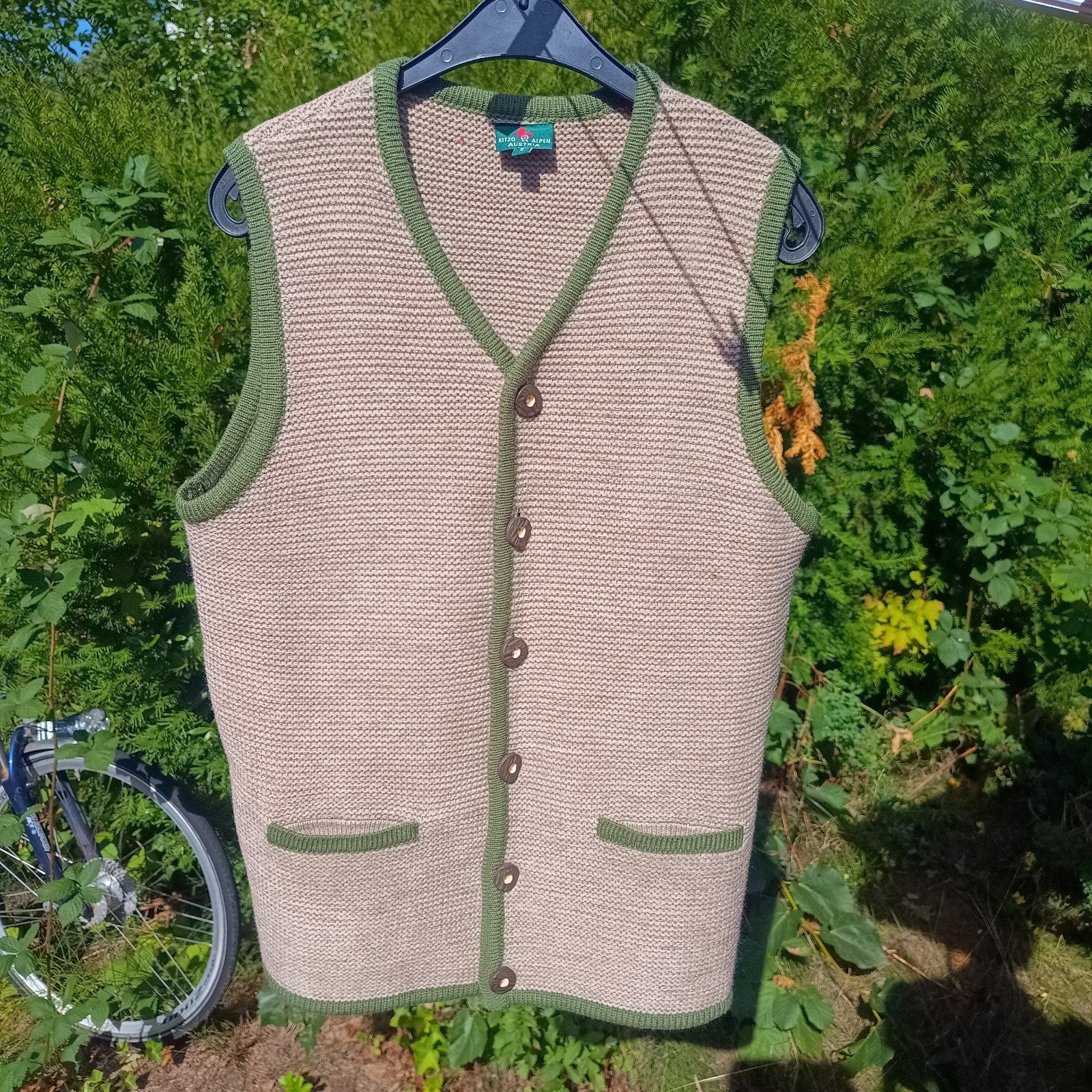 Tiroler 46/ 48 S trachten gilet vest wolmix zgan Oktoberfest, Kitzo Austria, Ophalen of Verzenden, Kleding, Maat 46 (S) of kleiner