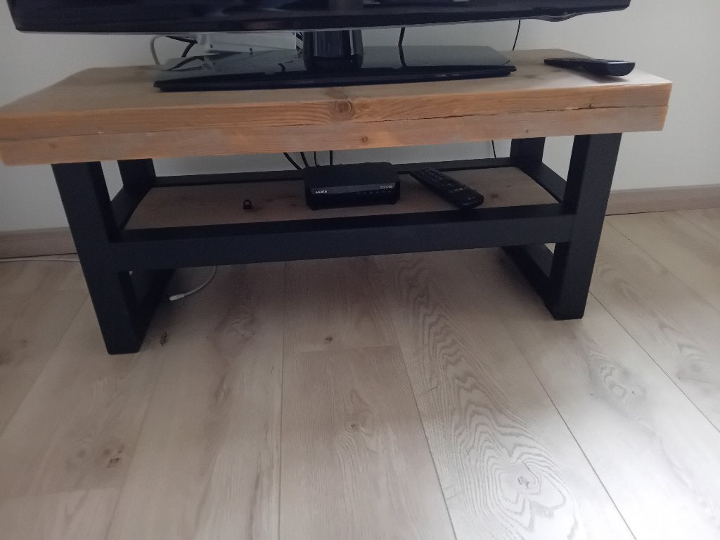 tv meubel handgemaakt, Huis en Inrichting, Kasten | Televisiemeubels, Ophalen, Grenenhout, 50 tot 100 cm, Zo goed als nieuw