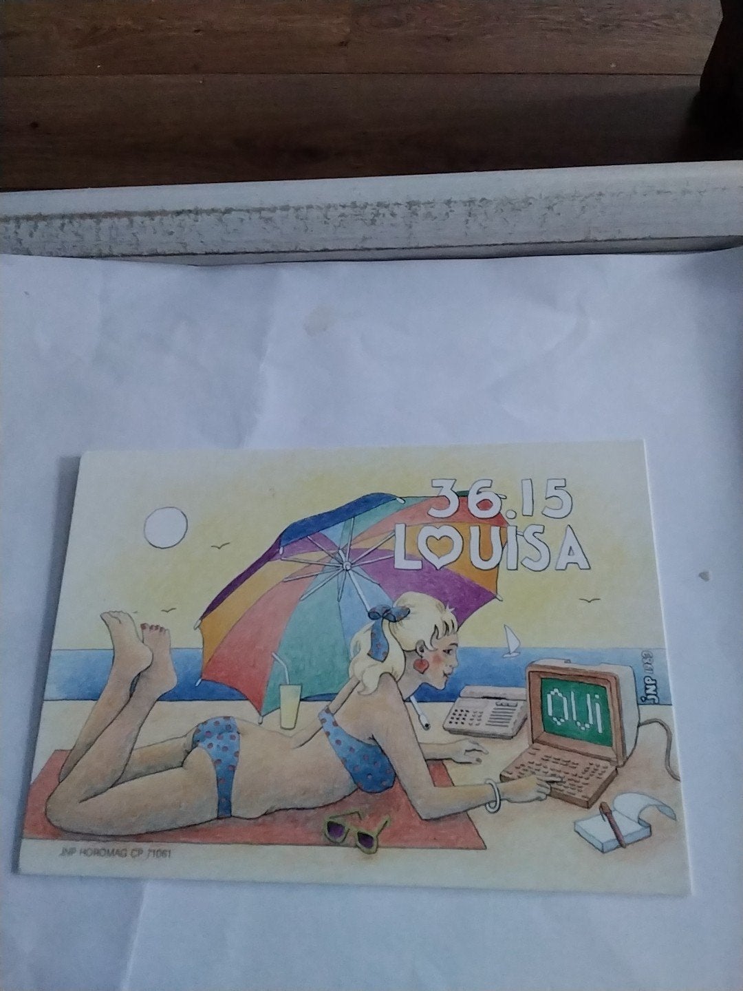 Vintage Ansichtkaart Louisa à la Plage - 36.15 Louisa, Ophalen of Verzenden, 1980 tot heden, Ongelopen