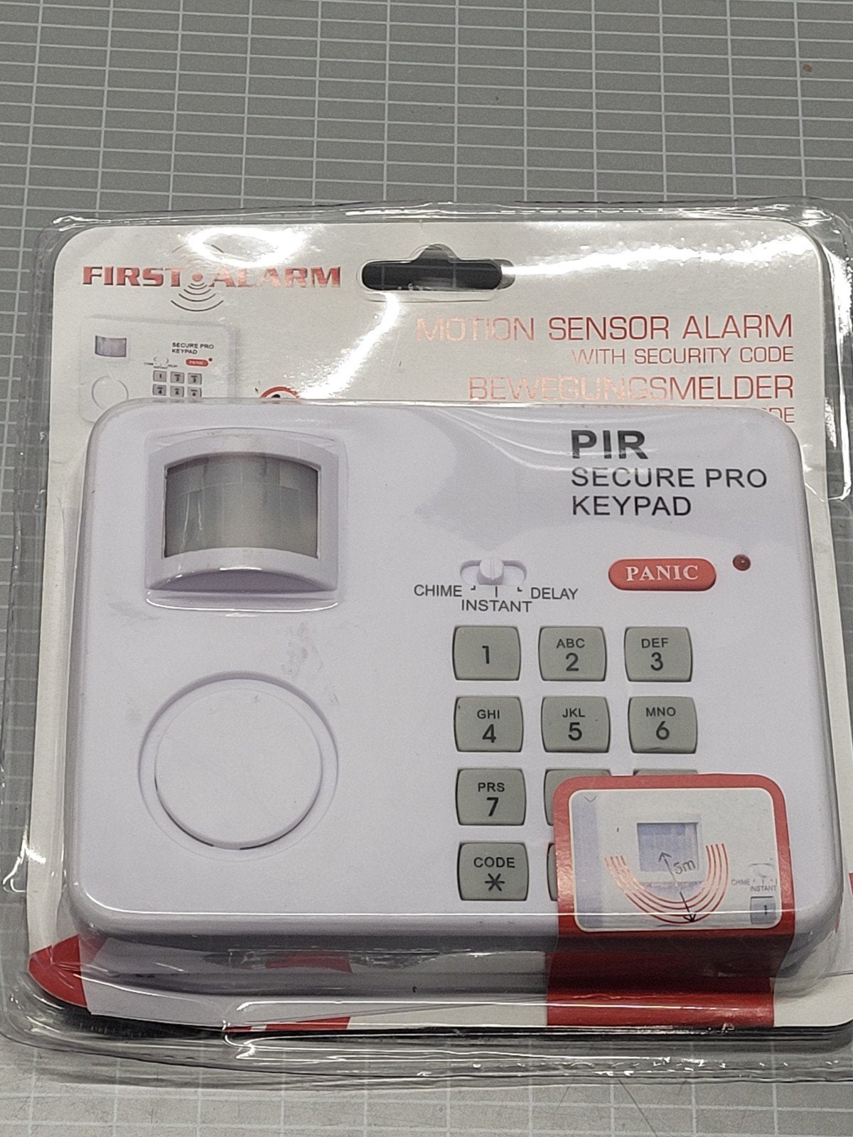 First Alarm PIR bewegingsmelder met beveiligingscode, .., .., Beweging, Detector, Sensor of Melder