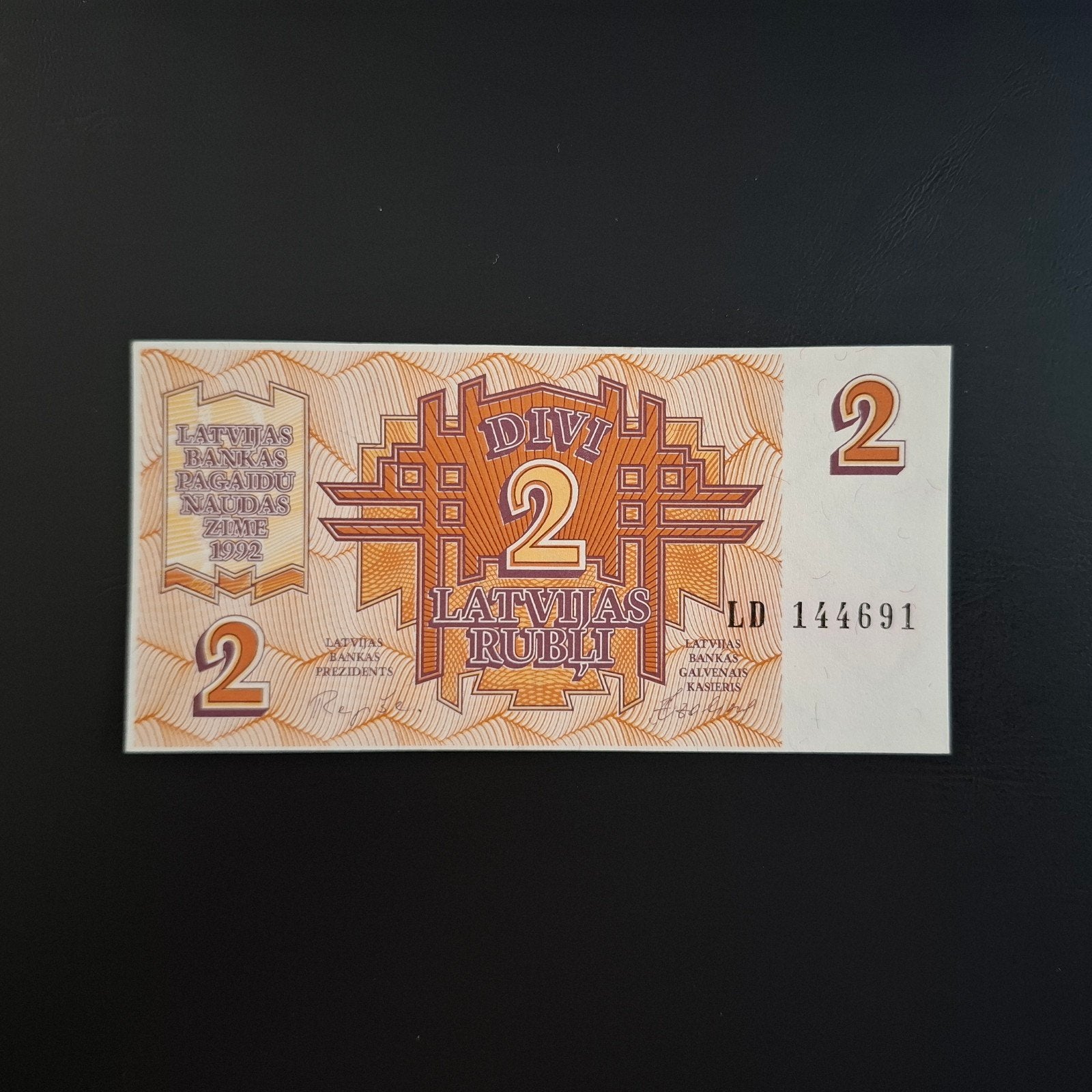 2 roebel Letland #058, Verzenden, Overige landen, Los biljet