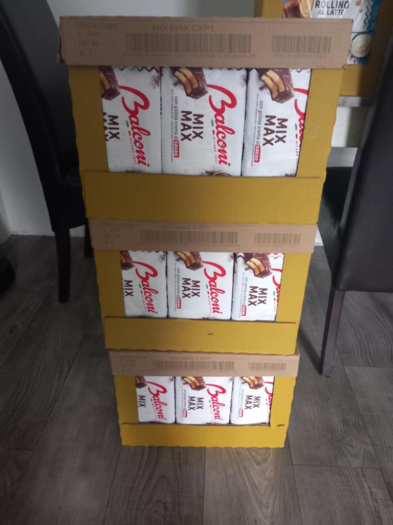 Grote partij Balconi koekjes en chips, Ophalen