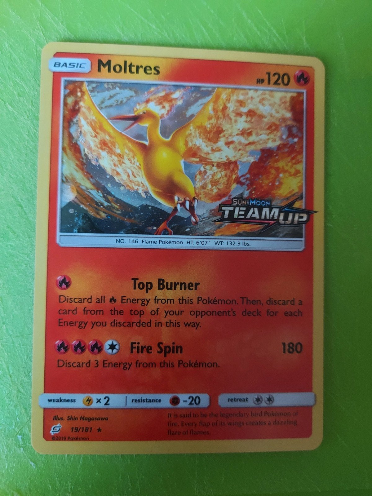 Moltres 19/181 sun moon pokemon kaart nieuw, Ophalen of Verzenden, Nieuw