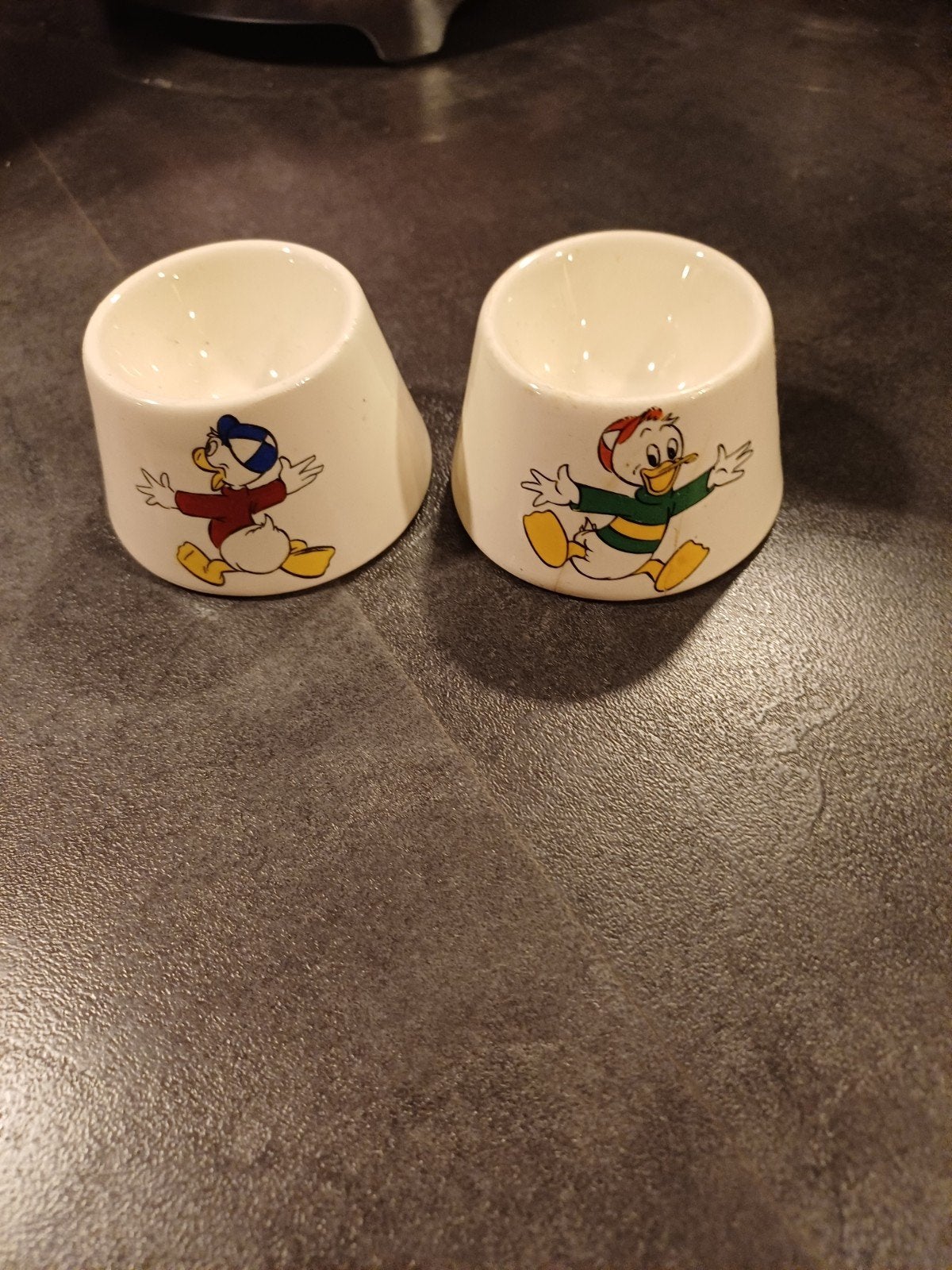 Eierdopjes van Regout model Hoenderloo met kwik kwek of kwak, Antiek en Kunst, Verzenden