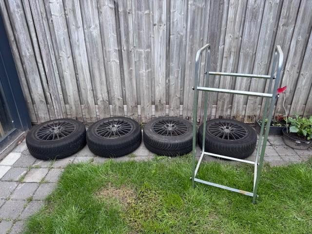 velgenset winterbanden Honda Civic 205/55R16 (3+1) met stand, Ophalen, Gebruikt, Honda
