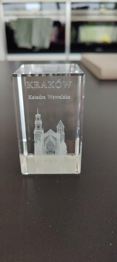 3D glasblok van Istanbul en Krakau, Verzamelen, Beelden en Beeldjes, Ophalen of Verzenden, Zo goed als nieuw, Overige typen
