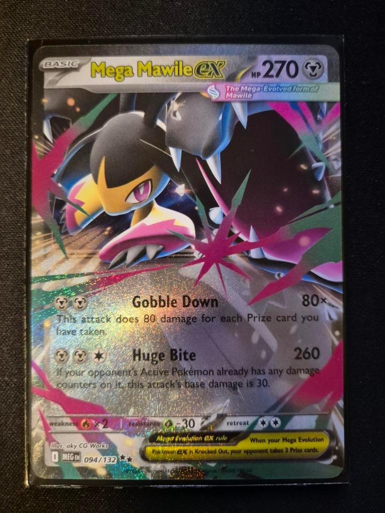 Mega Mawile EX Pokémon Kaart - 094/132, Ophalen of Verzenden, Zo goed als nieuw, Losse kaart, Foil