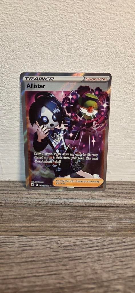 Pokémon TCG Allister Full Art Trainer Kaart (SWSH05), Ophalen, Zo goed als nieuw, Losse kaart, Foil