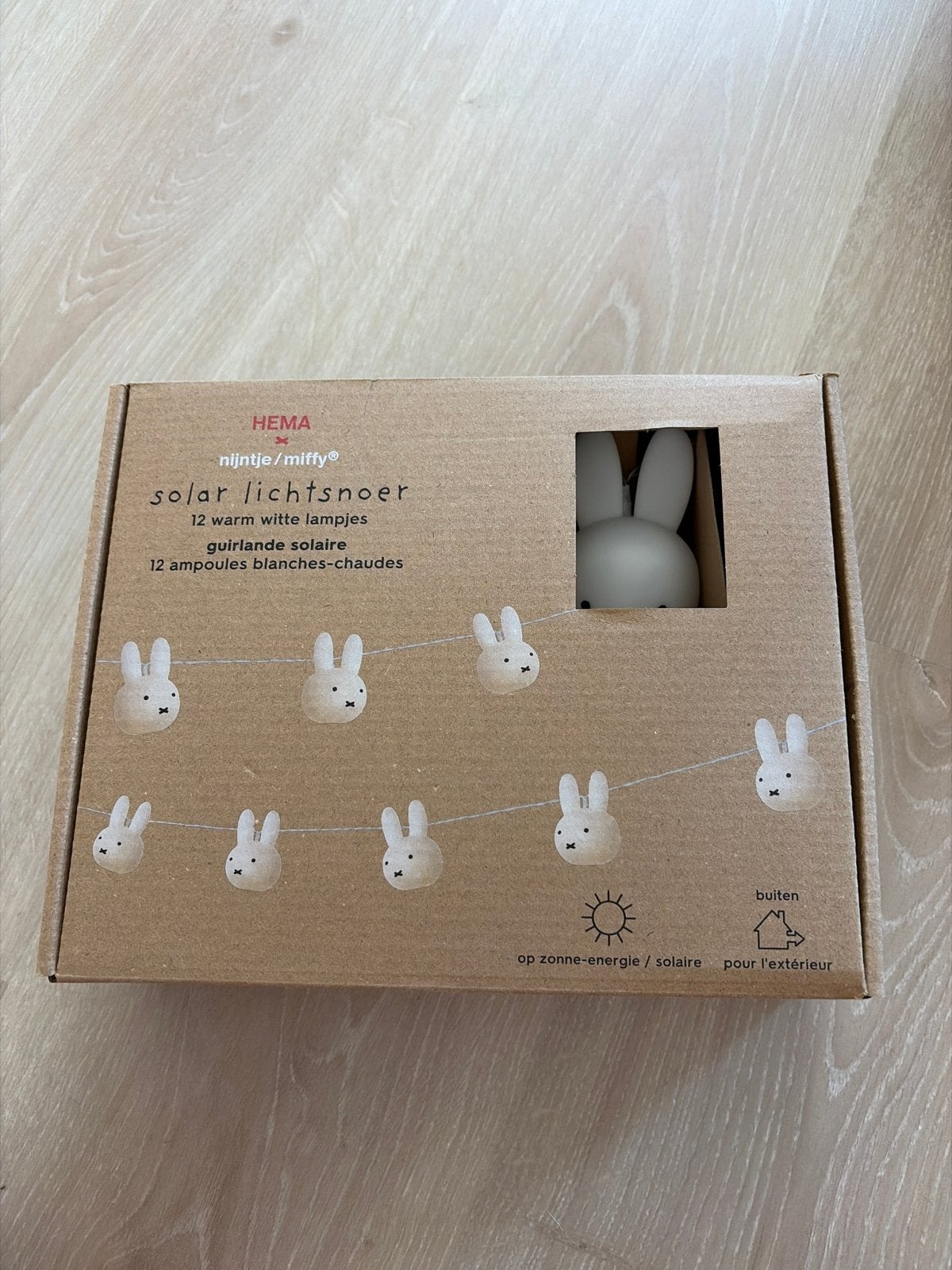 Hema Nijntje/Miffy Solar Lichtsnoer - 12 warm witte lampjes, Ophalen, Wit, Overige merken, Nieuw