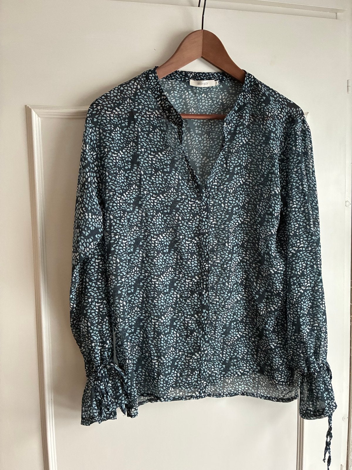 Sissy-Boy blouse met print en strikdetails - Maat S, Kleding | Dames, Ophalen of Verzenden, Zo goed als nieuw, Maat 36 (S), Blauw
